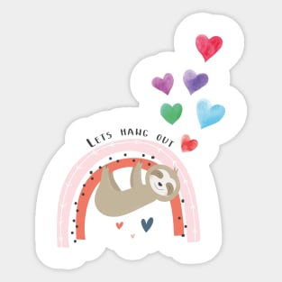 Rainbow Baby Sloth Sticker